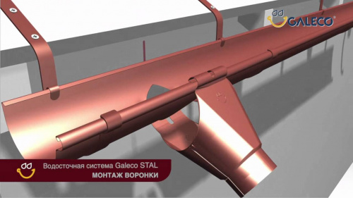 Соединитель желоба Galeco ПВХ 124/80 (белый)  фото 2