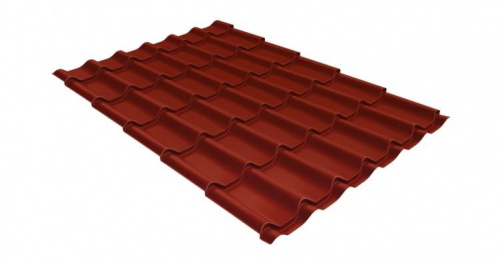Металлочерепица классик 0,5 Satin цвет RAL 3009 оксидно-красный 