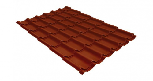 Металлочерепица классик Grand Line 0,45 Drap цвет RAL 8004 терракота 